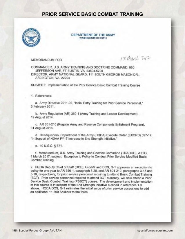 Special Forces Enlistment and Training Guide