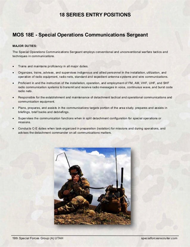 Special Forces Enlistment and Training Guide