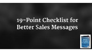 19 Tips for Better Sales Messages
