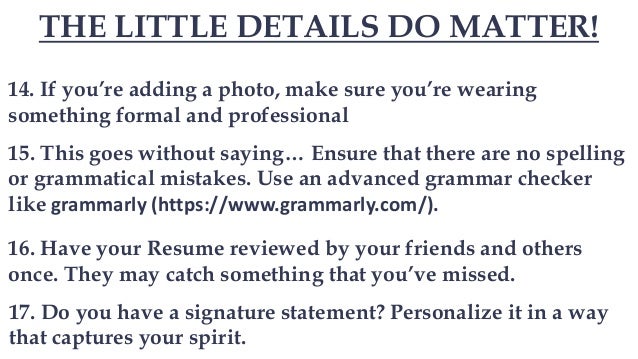 tips to improve resumes