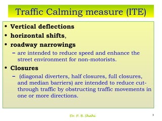 Traffic calming measures for urban traffic management | PPT