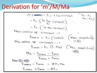 Derivation for ‘m’/M/Ma
12
 