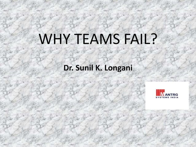 1 Why teams fail | PPT