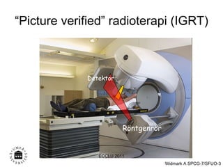 “ Picture verified” radioterapi (IGRT) Röntgenrör Detektor ECCLU 2011 