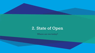 2. State of Open
Where are we today?
 