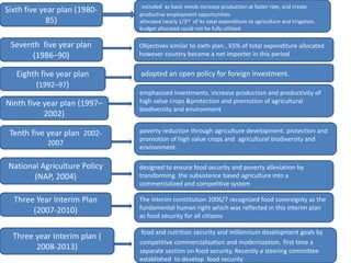 Agricultural Performance and Food Security in Nepal: Constraints and Challenges