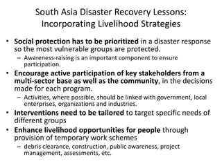 Lessons and policy options for emergency preparedness in flood prone areas of Asia