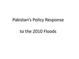 Lessons and policy options for emergency preparedness in flood prone areas of Asia