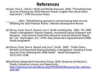 Lessons and policy options for emergency preparedness in flood prone areas of Asia