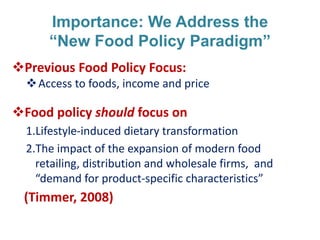 Markets for high-value commodities in Indonesia