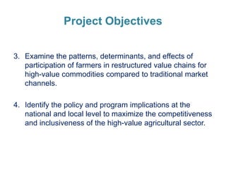 Markets for high-value commodities in Indonesia