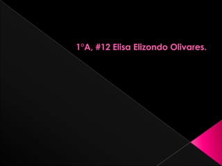 1°A, #12 Elisa Elizondo Olivares. 