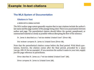 Example: In-text citations
 