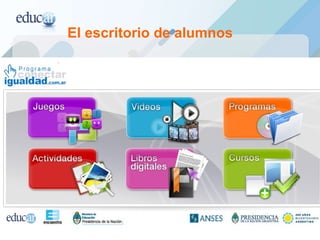 El escritorio de alumnos 