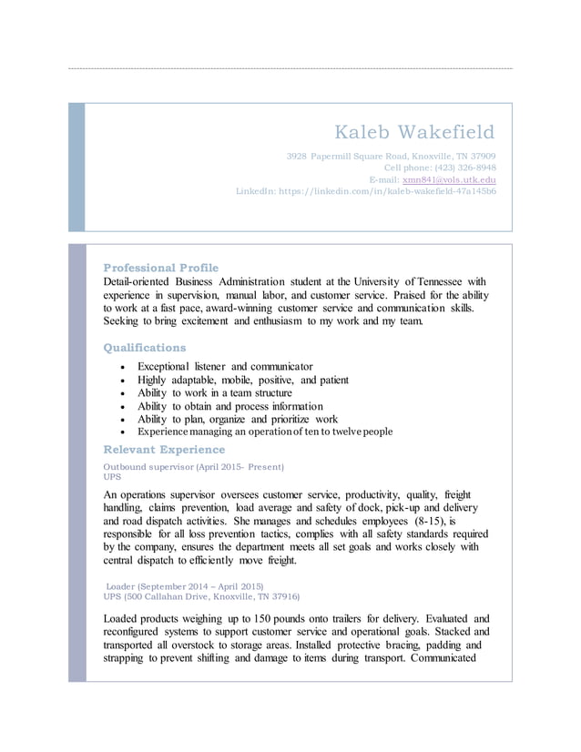 Resume 2015 | PDF