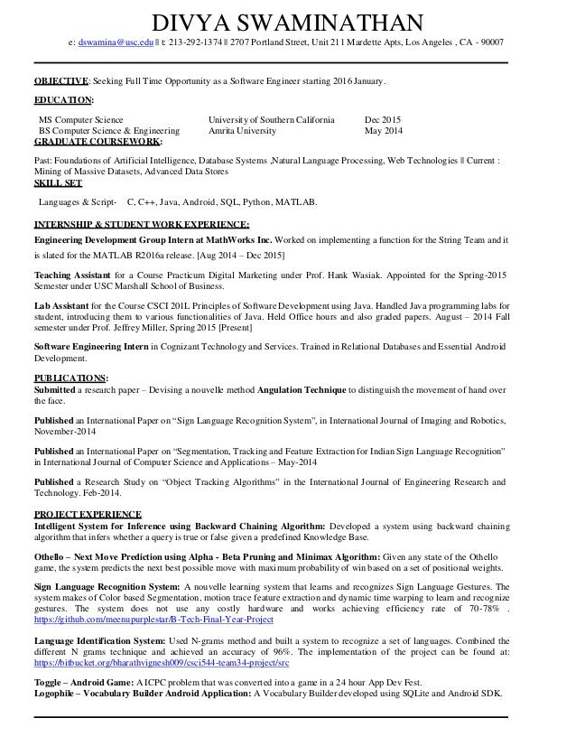divya full time resume