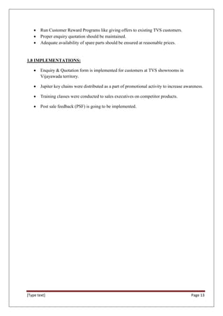 Summer internship Report(TVS) by Bhargava Sai Kumar