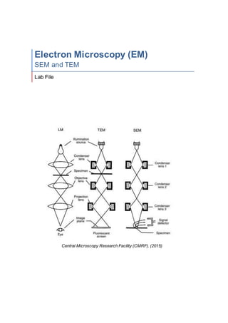 Electron Microscopy (EM)
SEM and TEM
Lab File
Central Microscopy Research Facility (CMRF). (2015)
 