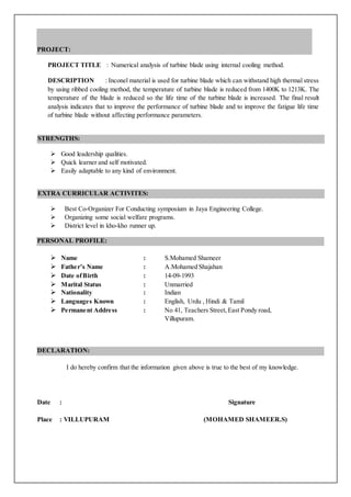 MOHAMED SHAMEER | PDF