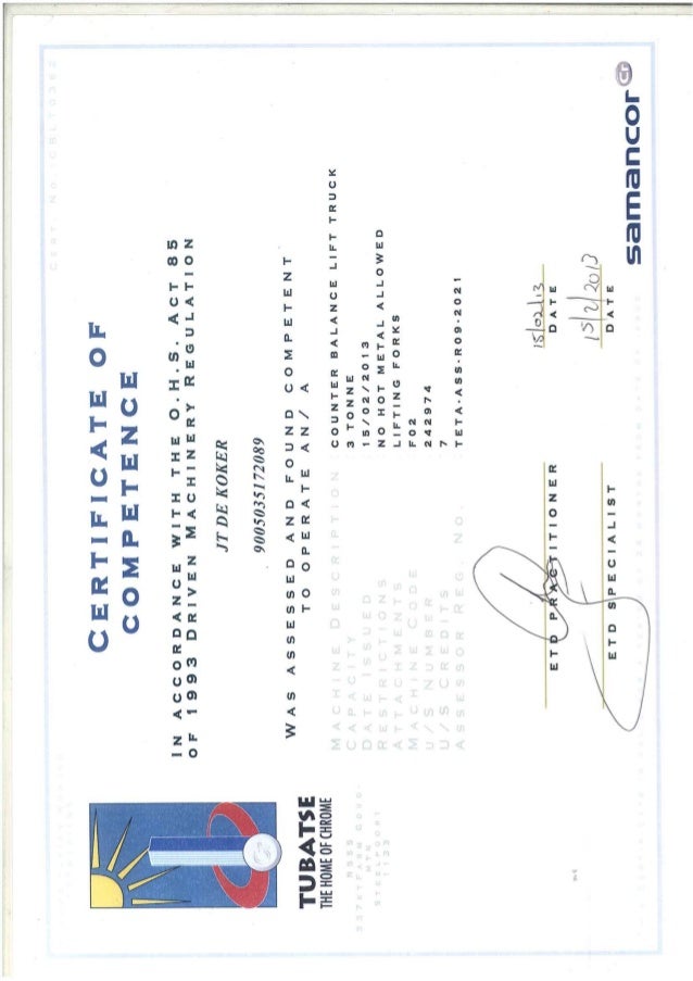 Coloured License 3T Counterbalance forklift Expired 2015