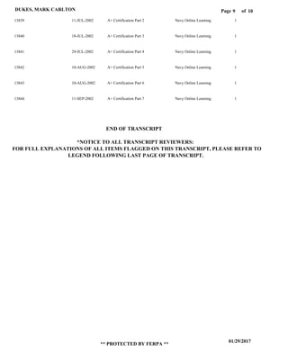 Joint Services Transcript (JST) | PDF