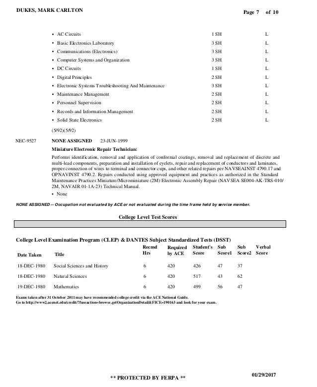 Joint Services Transcript (JST)