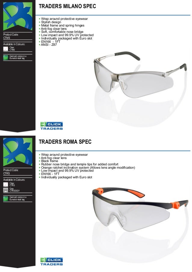 CLICK Traders MILANO METAL Frame Safety Spectacles//Glasses CLEAR Lens