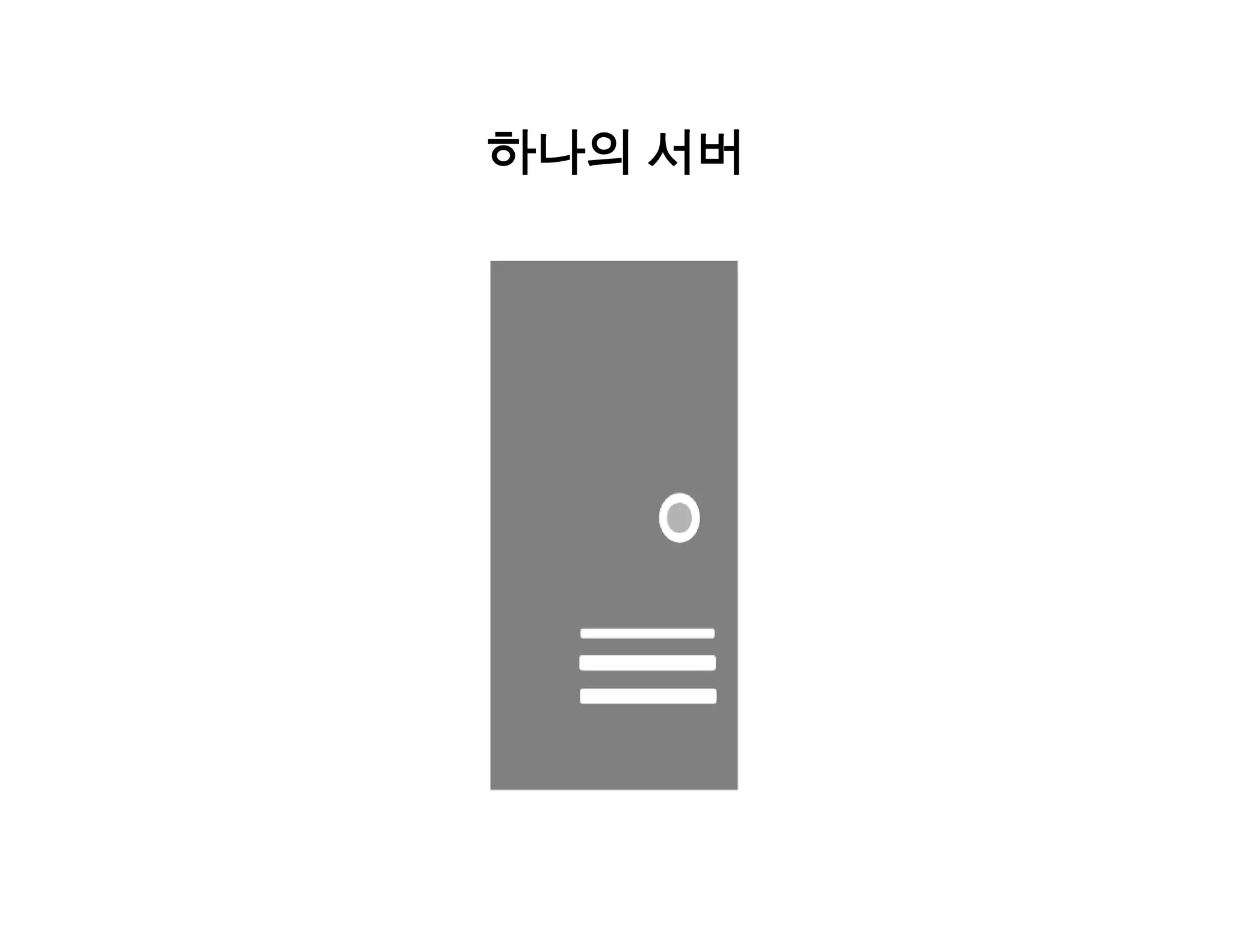 하나의 서버 
 