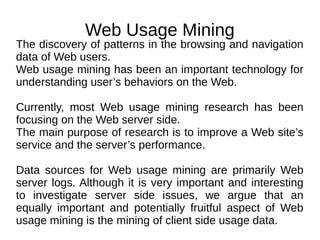 Personal Web Usage Mining | PPT