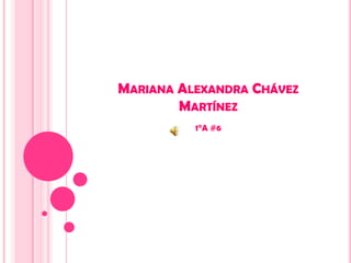 Mariana Alexandra Chávez Martínez 1°A #6 