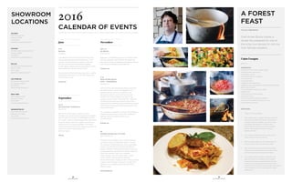 38
OFS BRANDS
ATLANTA
1362 Collier Road NW
Atlanta, GA 30318
404-231-4347
atlantashowroom@ofsbrands.com
CHICAGO
222 Merchandise Mart Plaza, Ste 1132
Chicago, IL 60654
312-222-9377
chicagoshowroom@ofsbrands.com
DALLAS
150 Turtle Creek Boulevard, Ste 207
Dallas, TX 75207
214-571-0366
dallasshowroom@ofsbrands.com
LOS ANGELES
523 West Sixth Street, Ste 220
Los Angeles, CA 90014
310-453-0212
lashowroom@ofsbrands.com
NEW YORK
1250 Broadway, FL 3501
New York, NY 10001
212-337-9676
nyshowroom@ofsbrands.com
WASHINGTON DC
1602 L Street NW, 5th Floor
Washington, DC 20036
202-331-1063
dcshowroom@ofsbrands.com
SHOWROOM
LOCATIONS
2016
CALENDAR OF EVENTS
39
A FOREST FEAST
A FOREST
FEAST
Photography by Jami Brames
Chef Aimee Blume shares a
recipe she prepared for one of
the lucky tour groups to visit our
Cool Springs property.
Cajun Lasagna
Serves 4-6
INGREDIENTS
1 box Barilla® flat oven ready Lasagna noodles
1 tablespoon extra virgin olive oil
4 cloves garlic, minced
1/4 cup diced green and red pepper
1/4 cup diced onion
1/4 cup diced celery
1 tablespoon fresh thyme leaves
1 tablespoon Cajun seasoning (I like Paul Prudhomme Blackened
Redfish Magic), divided
1/2 pound andouille or other spicy smoked
sausage, diced
(3) 14-ounce cans crushed tomatoes
1/2 cup heavy cream
1/2 pound small shrimp, peeled and deveined
1 1/2 pounds Provel cheese (Imo’s from St. Louis)
Chopped parsley for garnish
DIRECTIONS
1.	 Preheat oven to 400 degrees.
2.	 Heat a large skillet over medium-high heat and add the
	 olive oil. Add the garlic and sizzle for 1 minute, but do
	 not brown. Add the bell pepper, onion, celery, thyme,
	 and half the Cajun seasoning. Continue to cook,
	 stirring often, for 15 minutes or until soft and lightly
	 browned. Add sausage and cook until hot and
	 beginning to render.
3.	 Add crushed tomatoes and bring to a simmer. Stir in
	 shrimp. They do not have to cook fully.
4.	 Build the lasagna. Spray a 13 x 9 inch baking pan and
	 add a thin layer of sauce. Top with three noodles.
5.	 Add 1/3 of remaining sauce, 1/3 of the Provel cheese,
	 and three more noodles. Repeat twice, except save the
	 last 1/3 of cheese and do not add to the lasagna.
6.	 Cover the pan tightly with plastic wrap and then foil.
	 Bake 30 minutes or until noodles are soft. Carefully
	 remove foil and wrap and add last addition of cheese
	 to the top of the dish and sprinkle with parsley. Return
	 to the oven for 10 minutes to melt the cheese. Cover lasagna
	 with foil and allow to rest in a warm place 20 minutes
	 before slicing.
__________________________
June
__________________________
13-15
NEOCON
Chicago, IL
Over 48 years NeoCon has evolved into one of the
most recognized and attended trade shows in the
industry, and 2016 will be no exception. With over
100 CEU seminars and 500 leading companies,
50,000 design professionals are expected to visit the
Merchandise Mart during this year’s show.
If you are one of the many visitors, be sure to visit the
OFS Brands showroom on the 11th floor, Space 1132.
You’ll be glad you did.
neocon.com
__________________________
September
__________________________
23–25
IIDA ADVOCACY SYMPOSIUM
Denver, CO
Held at the Grand Hyatt in downtown Denver,
Colorado, commercial interior designers and students
from all across the country will descended upon the
city to learn, network and exchange ideas on the topic
of interior design advocacy. Speakers, sessions and
panels will focus on issues that affect Commercial
Interior Design and how interior designers practice, as
well as how to build relationships with
decision makers.
iida.org
_________________________
November
__________________________
NOV 2-4
ED SPACES
Cincinnati, OH
EDspaces is the gathering place for architects, facility
planners, designers, administrators and dealers to
learn about trends and experience the latest products
and services to enhance student learning.
ed-spaces.com
12–15
HEALTHCARE DESIGN
EXPO + CONFERENCE
Houston, TX
With more than 100 educational sessions providing
the latest research, trends and strategies in the
healthcare design industry, in addition to the
educational sessions, you’ll have the chance to
connect with industry leaders from around the
country, as well as take in the exhibit hall – featuring
hundreds of providers giving demonstrations and
showcasing the newest innovative healthcare products
and services that support the design of hospital and
clinic environments.
The conference is designed to provide comprehensive,
carefully planned content, along with inspirational
keynotes, panel discussions, facility tours
and networking.
hcdexpo.com
30
INTERIOR DESIGN HALL OF FAME
New York City, NY
The black-tie event begins with a cocktail reception
that fills all three Grand Ballroom Salons. A special
VIP reception is held additionally with invited guests
ranging from Hall of Fame members, benefactors,
editors, members of the press and diamond, platinum
and gold sponsors. Dinner and the awards ceremony
follow the reception. Carol Cisco, publisher,
Interior Design , and Cindy Allen, editor in chief,
Interior Design, host the awards ceremony.
An inspirational documentary of each of the inductees
is shown, and inductees are present to accept their
awards. It is the Academy Awards of the interior
design industry.
interiordesign.net
 