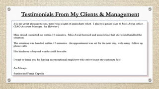 Testimonials From My Clients & Management
 