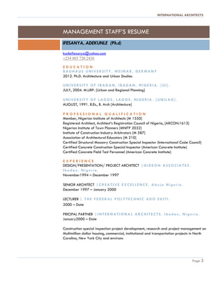 International Architects profile 2015 | PDF