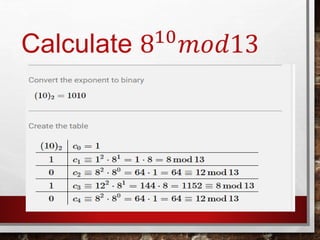 modular arithmetic | PPTX
