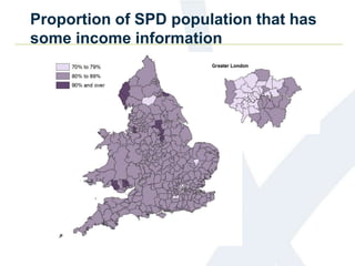 Proportion of SPD population that has
some income information
 