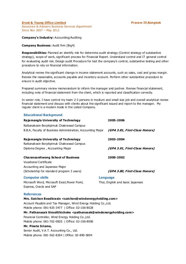 cpa auditor resume