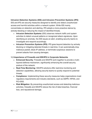 Group Research Assignment: System Security Defenses – Firewalls and IDS ...