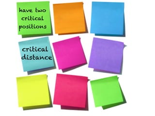 have two
 critical
positions



critical
distance    Text
 