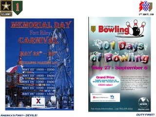 1ST ABCT, 1ID
America’s First– DEVILS! DUTY FIRST!
 