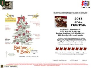 1ST ABCT, 1ID

Reference herein to any specific commercial products, process, or service by trade name, trademark, manufacturer, or otherwise, does not necessarily constitute or imply its endorsement,
recommendation, or favoring by the United States Government. The views and opinions of authors expressed herein do not necessarily state or reflect those of the United States Government, and shall
not be used for advertising or product endorsement purposes.

 