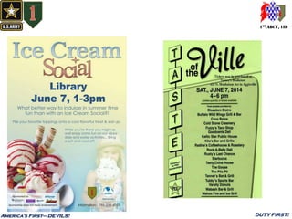 1ST ABCT, 1ID
America’s First– DEVILS! DUTY FIRST!
 