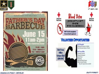 1ST ABCT, 1ID
America’s First– DEVILS! DUTY FIRST!
 