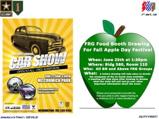 1ST ABCT, 1ID
America’s First– DEVILS! DUTY FIRST!
 