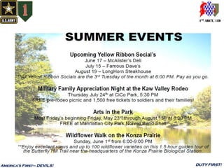 1ST ABCT, 1ID
America’s First– DEVILS! DUTY FIRST!
 