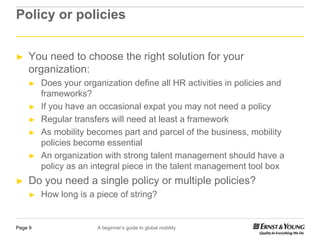 EY Human Capital Conference 2012: A beginners guide to global mobility ...