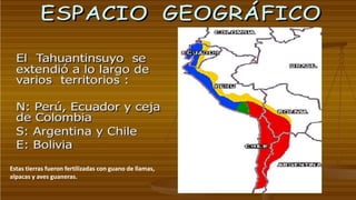Estas tierras fueron fertilizadas con guano de llamas,
alpacas y aves guaneras.

 