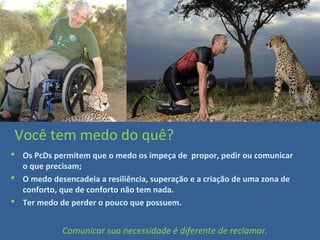 Captação da informação
Informação perceptível (comunica eficazmente a informação necessária)
O design comunica eficazmente ao usuário as informações necessárias,
independentemente de sua capacidade sensorial ou de condições ambientais
 