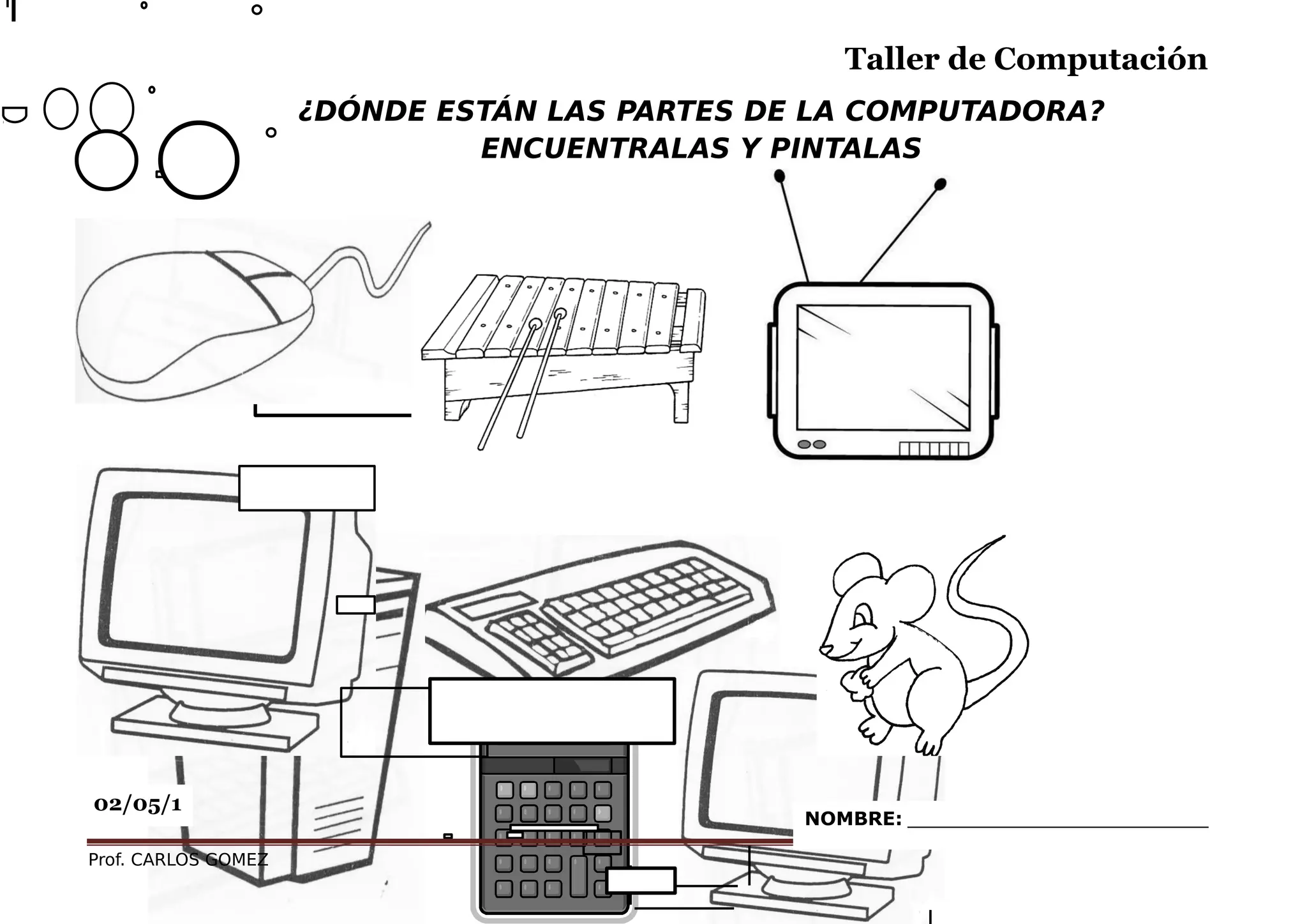Actividades de computación para alumnos de preescolar | PDF | Computer ...
