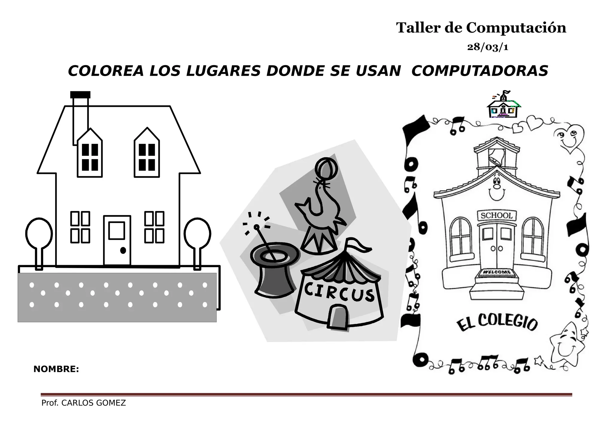 Actividades de computación para alumnos de preescolar | PDF | Computer ...