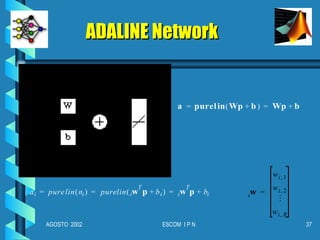 REDES NEURONALES ADALINE | PPT